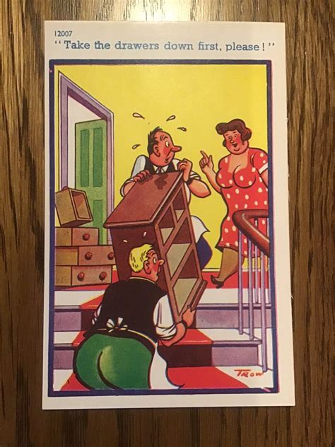 saucy seaside postcard 12007 trow brook publishing 1960 s unposted