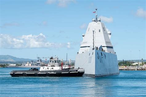 Us Navy Zumwalt Class Destroyer Uss Michael Monsoor Ddg Visits Hawaii In Visit