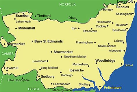 Suffolk Map Suffolk Map England Map Suffolk England