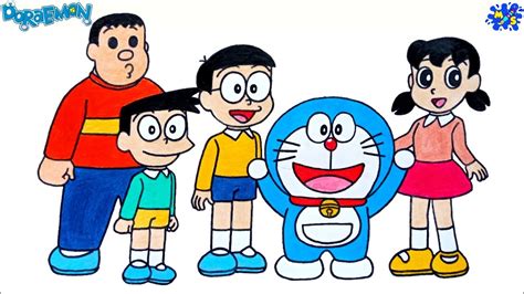 Doraemon Drawing How To Draw Doraemon And His Friends Youtube