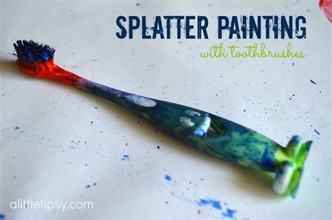 Spatter paint on a floor | how did i do it? How to Splatter Paint Using a Toothbrush - A Little Tipsy