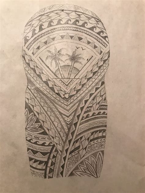 First Design Polynesian Half Sleeve With Tropical Theme Inkbyisabella