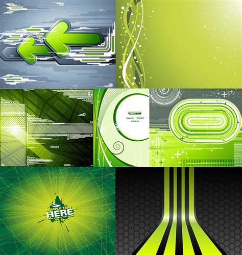 Green Background Design Elements Vectors Graphic Art Designs In
