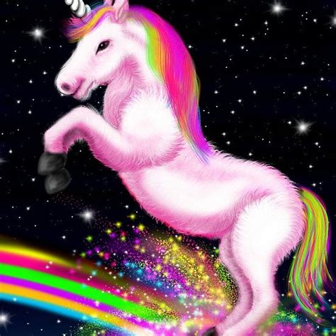 Fluffy Pink Unicorn Dancing On Rainbows Greeting Card By Sookiesooker