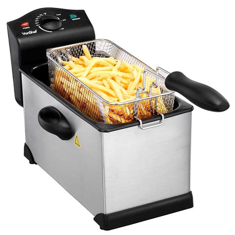 fryer deep fat chip pan stainless steel 3l fry basket vonshef litre tesco frying clean totally fryers pro easy 2000w