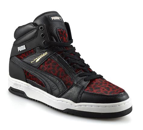 Mens Puma Slipstream Leather Hi Tops Basketball Trainers Ankle Boots ...