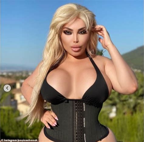 Jessica Alves Puts On A Busty Display In Marbella As She Poses In A Black Corset Daily Mail Online