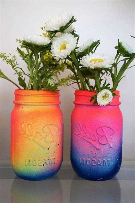 17 Smart Diy Painted Ombre Vases Crafts Ideas On A Budget Mason Jar