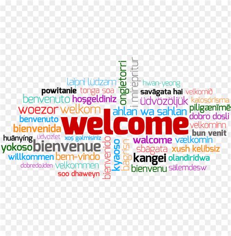Welcome Word Cloud Transparent Png Transparent With Clear Background Id