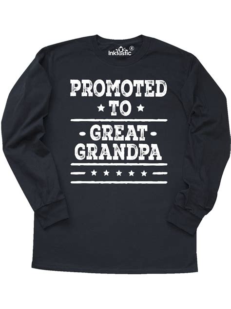 Inktastic Promoted To Great Grandpa T Long Sleeve T Shirt