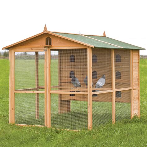 Volière de jardin de 4 m2 / 2 (2*1 mètre ) avec une séparation centrale, idéale pour vous perruches et. Vive l'elevage - Pigeonnier/Volière 9 cases pigeon | Basse ...