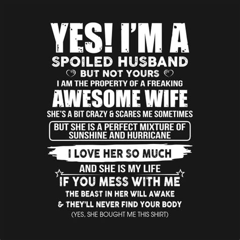 spoiled husband by run1010 spoiled wife t shirt graphic tees