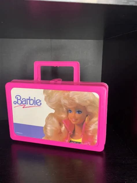 1990 Vintage Barbie For Girls Mattel Pink Carryall Case Lunch Box Barbie Doll 899 Picclick