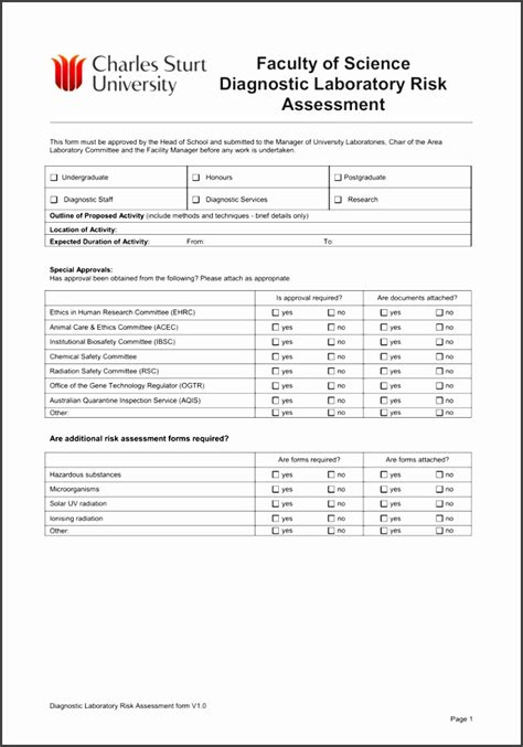 Credit risk models use various data inputs and measures to forecast risk across loan portfolios. 10 Laboratory Risk assessment Template - SampleTemplatess ...