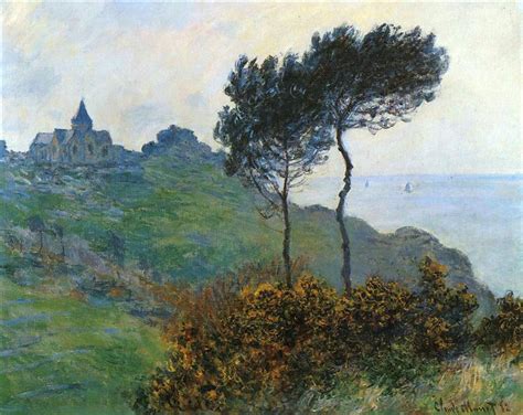The Church At Varengaville Grey Weather 1882 Claude Monet