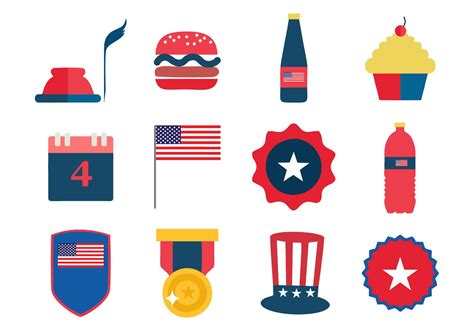 Free Independence Day 4th July Icons Vector 149599 Vector Art At Vecteezy