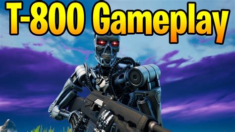 T 800 Skin Gameplay Review In Fortnite Terminator Youtube