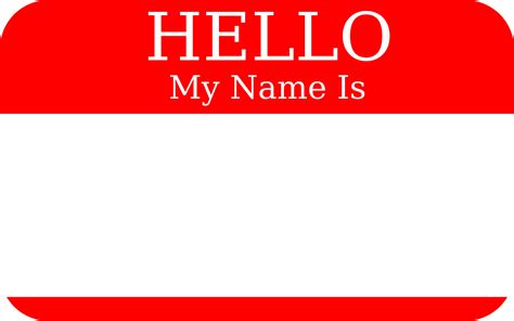 Hello My Name Is Name Tag Graphic Svg File