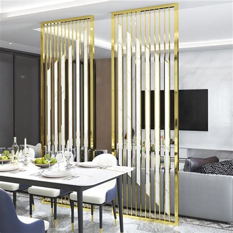 Commercial Interior Design Art Wall Partition Decorative Metal Stainless Steel Screen China