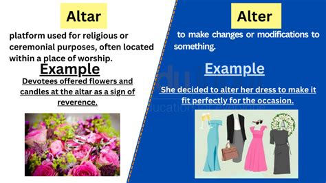 Altar Vs Alter Difference Between And Examples