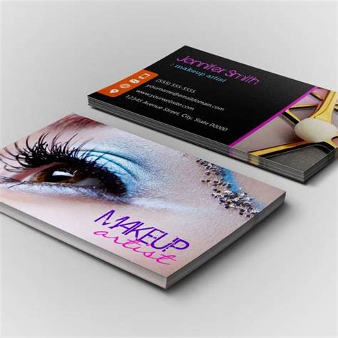 Customise this design as your own just in minutes. Stylish Eye Shadow - Makeup Artist Business Card Template
