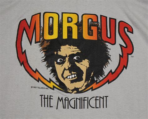 L Vtg 80s 1987 Morgus The Magnificent T Shirt Tv Show Movie Horror Scifi 1074