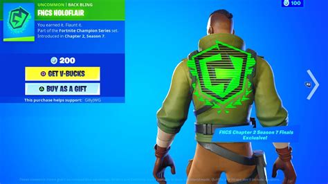 New Fncs Holoflair Back Bling Fortnite Item Shop Youtube