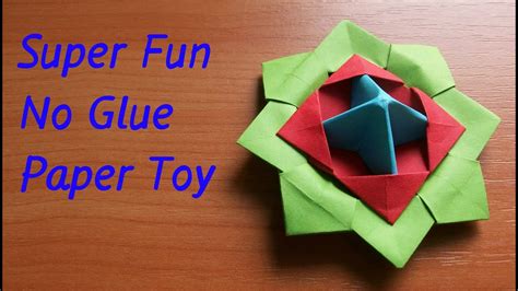 Diy Cute Easy Paper Toy Origami No Glue Spinner Easy To Fold Fun To