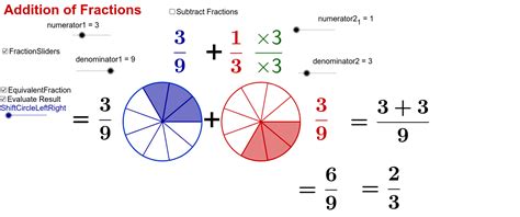 Adding Fractions Diagrams