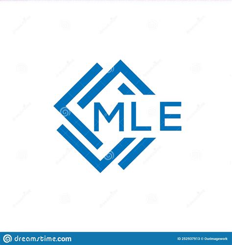 Mle Letter Logo Design On White Background Mle Creative Circle Letter