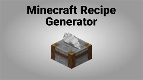 Like, actually describe it, cuz i'm not big on coding. Minecraft Recipe Generator - Stonecutter - YouTube
