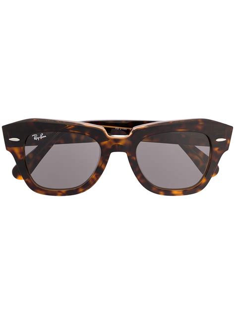 Ray Ban State Street Square Frame Sunglasses Farfetch
