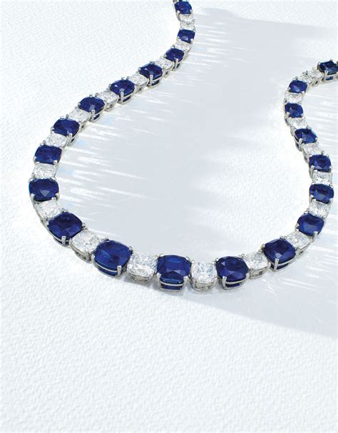 Superb Sapphire And Diamond Necklace Christies
