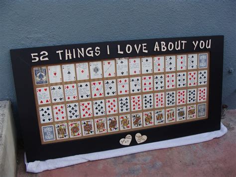 Diy Framed 52 Things I Love About Youmy Valentines Day Present To
