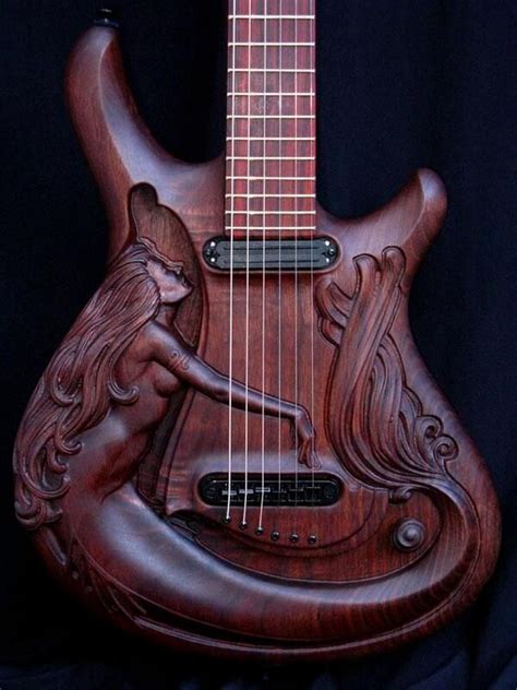 Awesome Wood Carved Guitar Guitar Musical Instruments Guitar Art