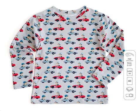 Kids And Toddler T Shirt Sewing Pattern Short And Long Sleeve Shirt