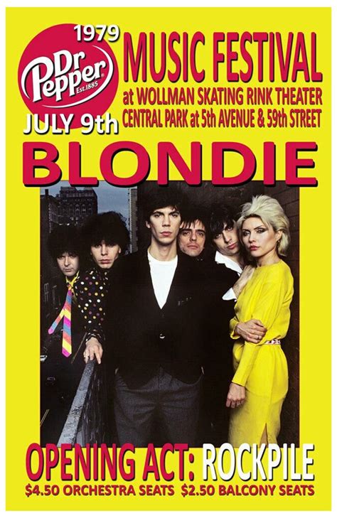 Blondie 1979 New York Concert Posters Music Concert Posters Vintage