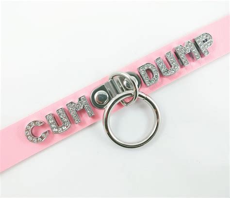 cum dump rhinestone mature bdsm collar fetish kinky ddlg adult etsy