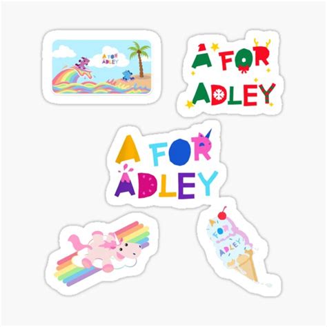 A For Adley Funny For School Sticker For Sale By Carla Niki Redbubble