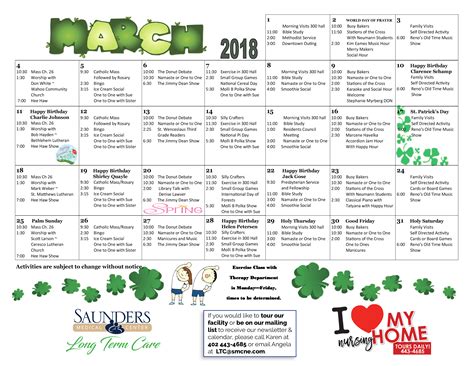 October Nursing Home Activity Calendar - prntbl.concejomunicipaldechinu