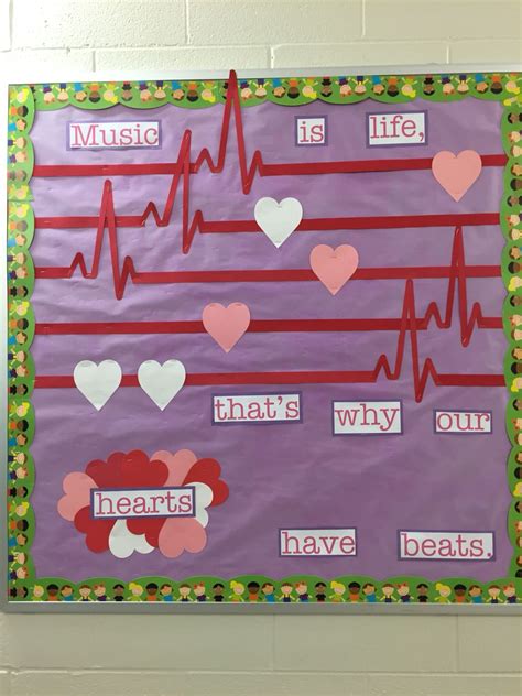 A Bulletin Board With Hearts And Heartbeats On It