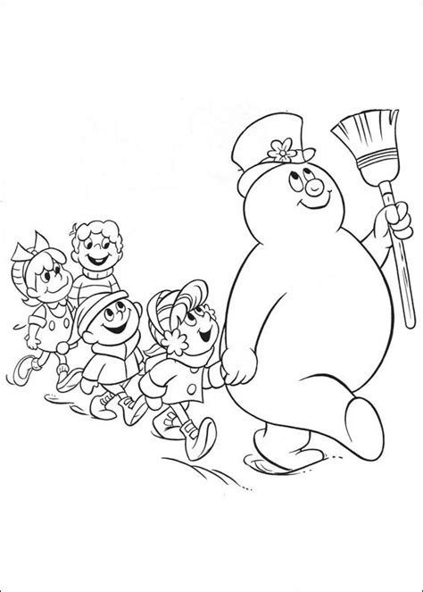 Free snowman clipart, template & printable coloring pages. Kids-n-fun.com | Coloring page Frosty the Snowman Frosty