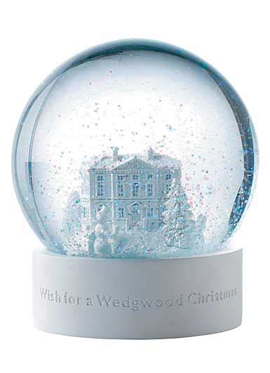 Wedgwood White Snowglobe Snow Globes Christmas Snow Globes Xmas