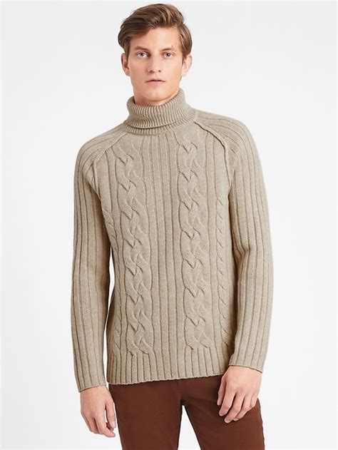 Banana Republic Italian Wool Blend Turtleneck Sweater