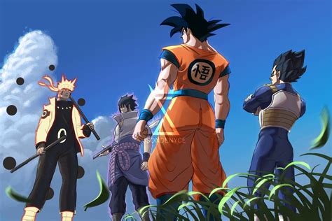 Goku And Vegeta Vs Naruto And Sasuke Dragon Ball Super Manga Anime
