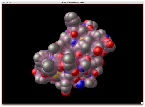 Python Molecular Viewer: Visualizing the Solvent Accessible Surface ...