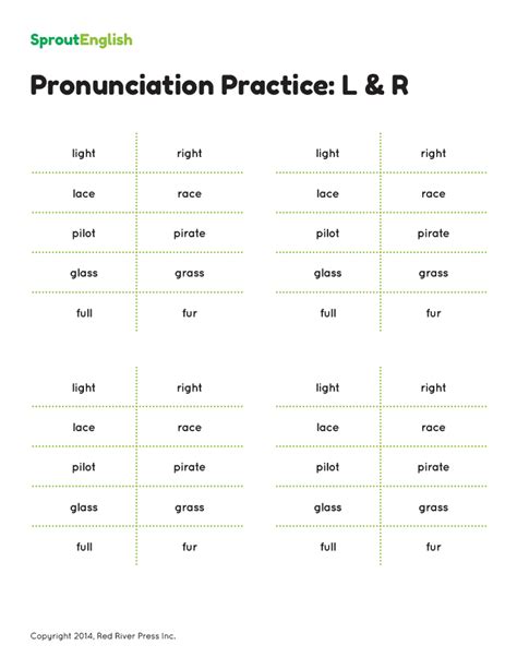 L And R Pronunciation Exercises Pdf Top