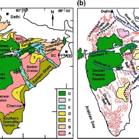 A Generalised Geological Map Of The Peninsular India A Archean