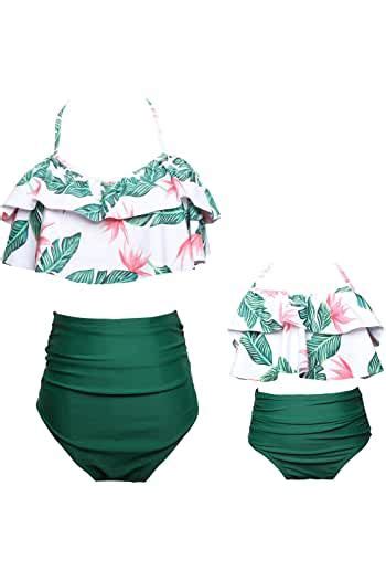 Tik Tok Swimsuits High Waisted Girls Bathing Suits