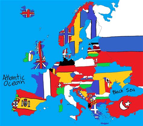 Europe Flag Map I Made Maps